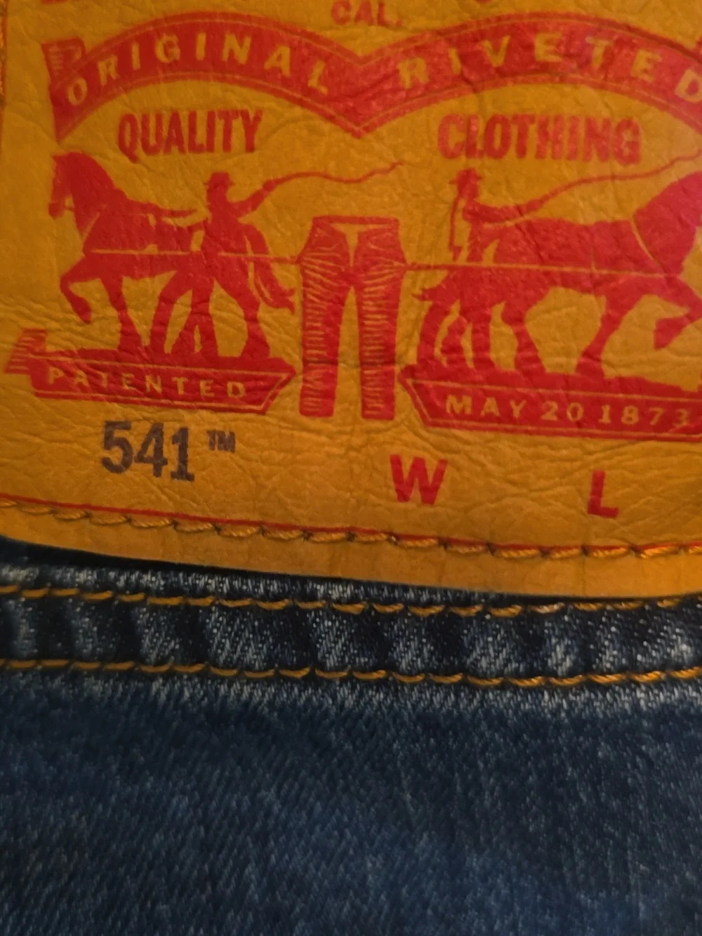 New Levi's 541‎ Men's 50x30 Athletic Taper Medium Wash Distress Jeans
